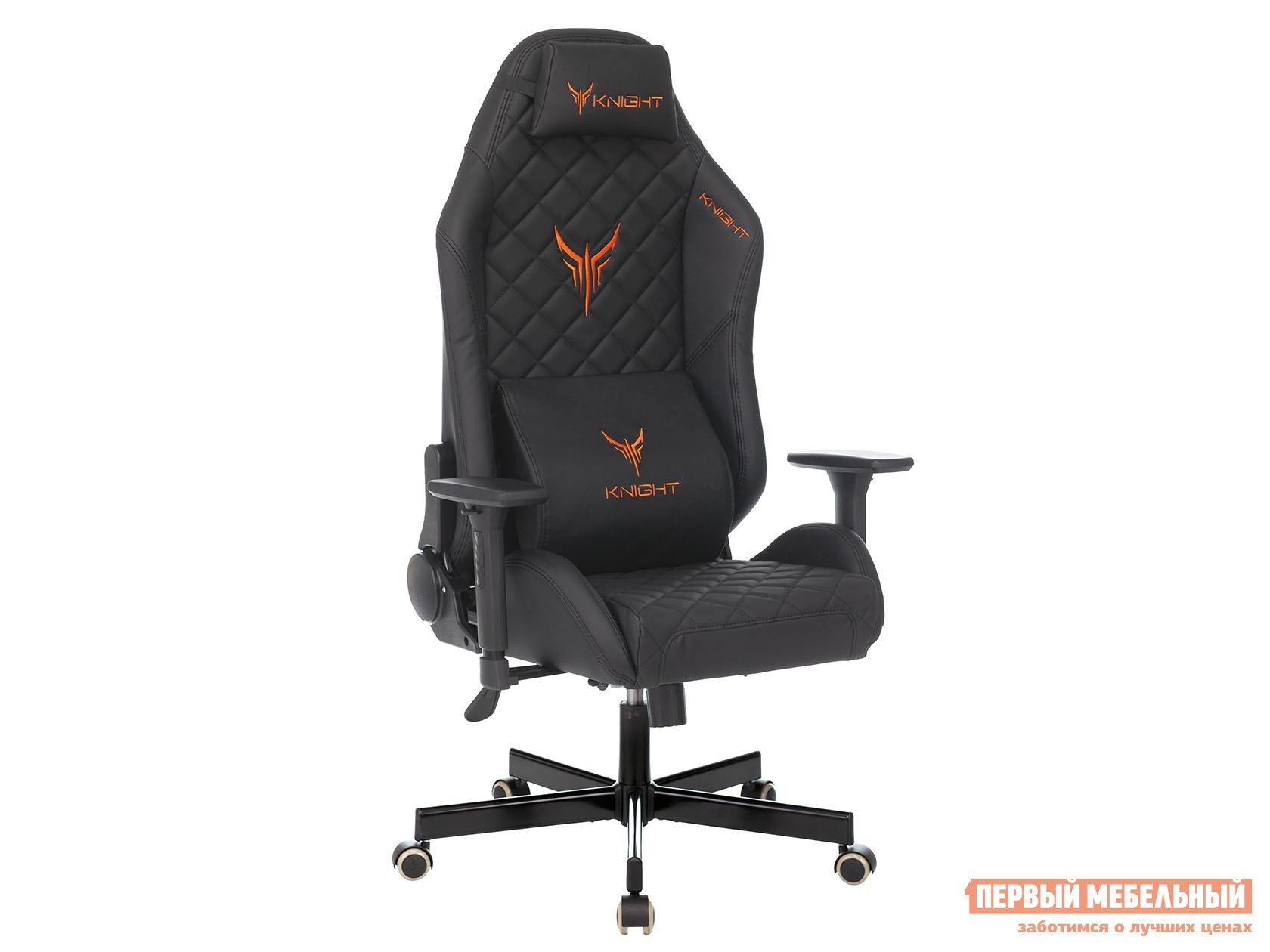 Игровое кресло  KNIGHT RAMPART Черный, экокожа