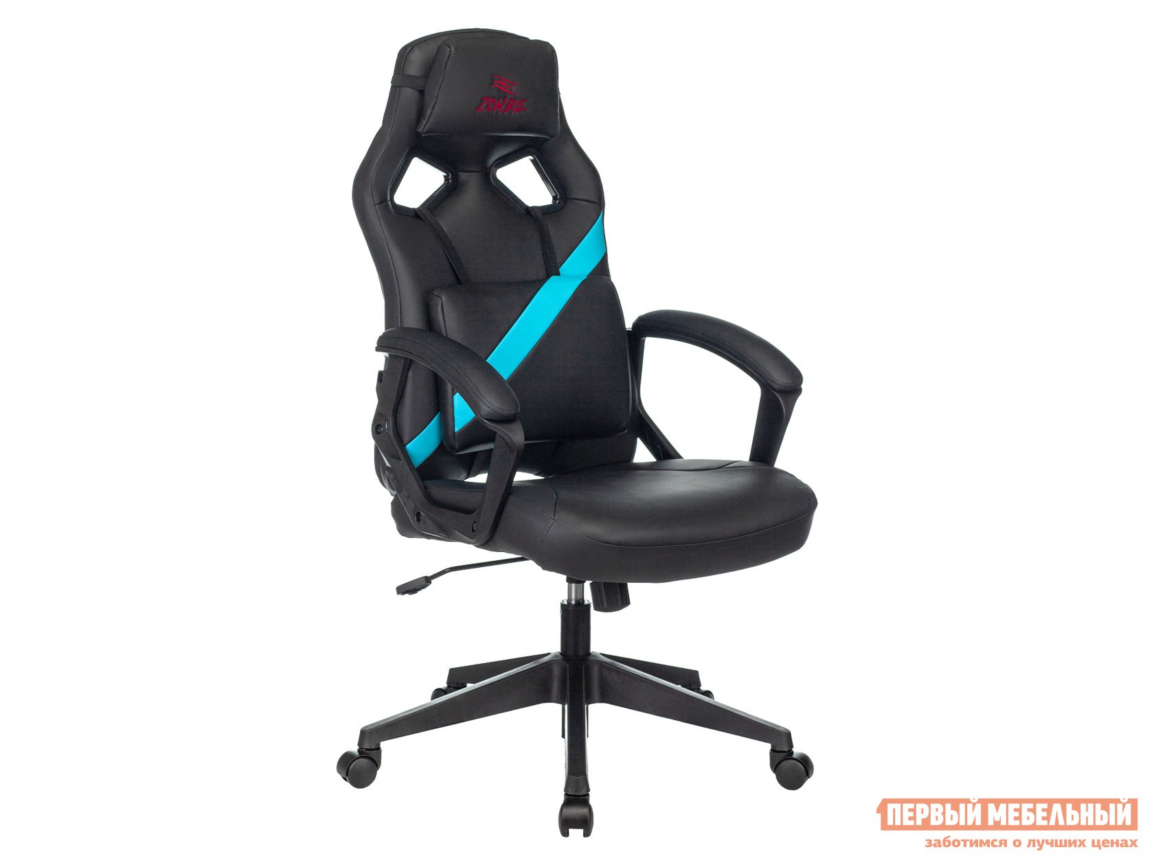 Игровое кресло  ZOMBIE DRIVER Черный, иск. кожа / Синий, иск. кожа