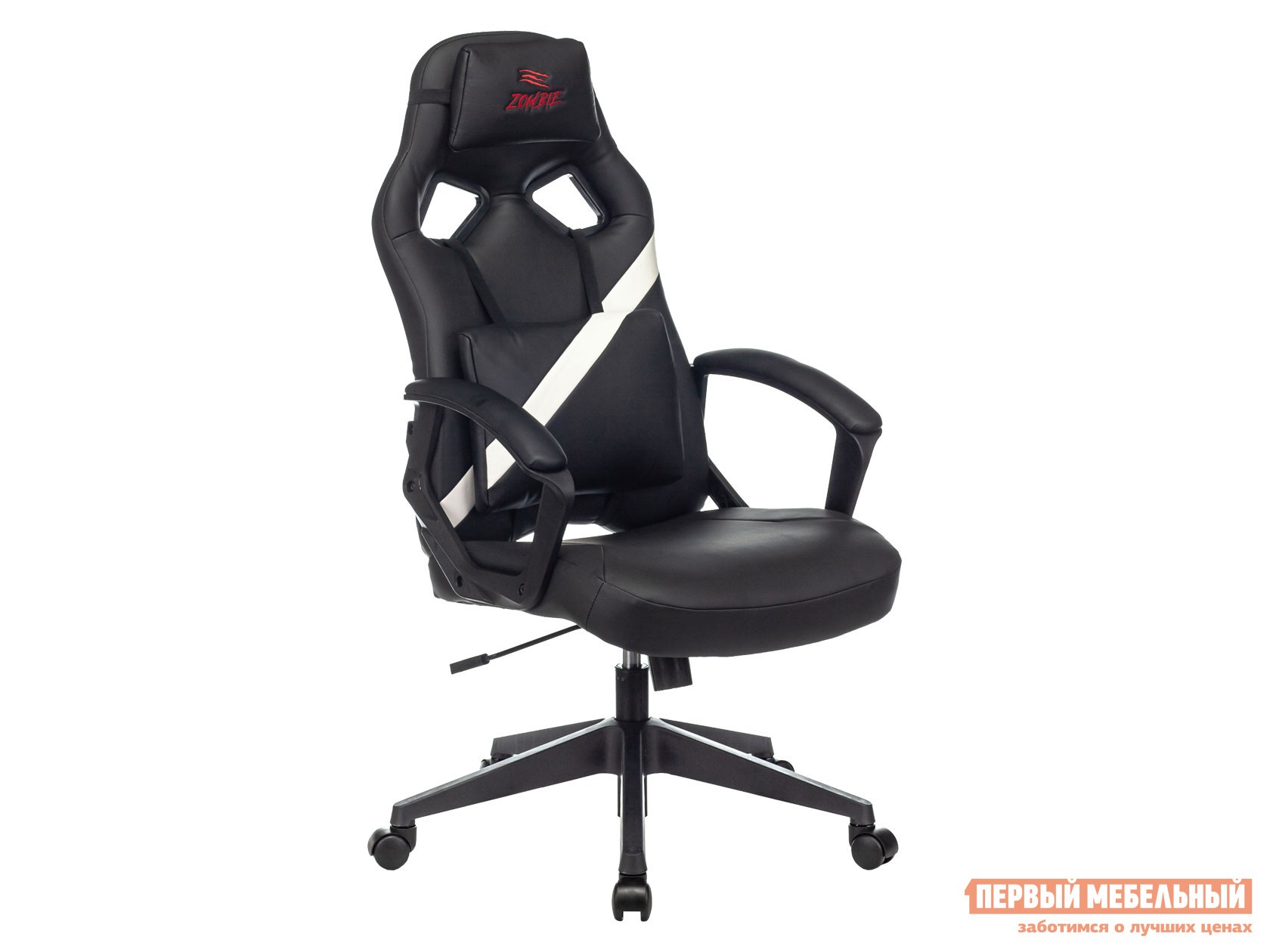 Игровое кресло  ZOMBIE DRIVER Черный, иск. кожа / Белый, иск. кожа
