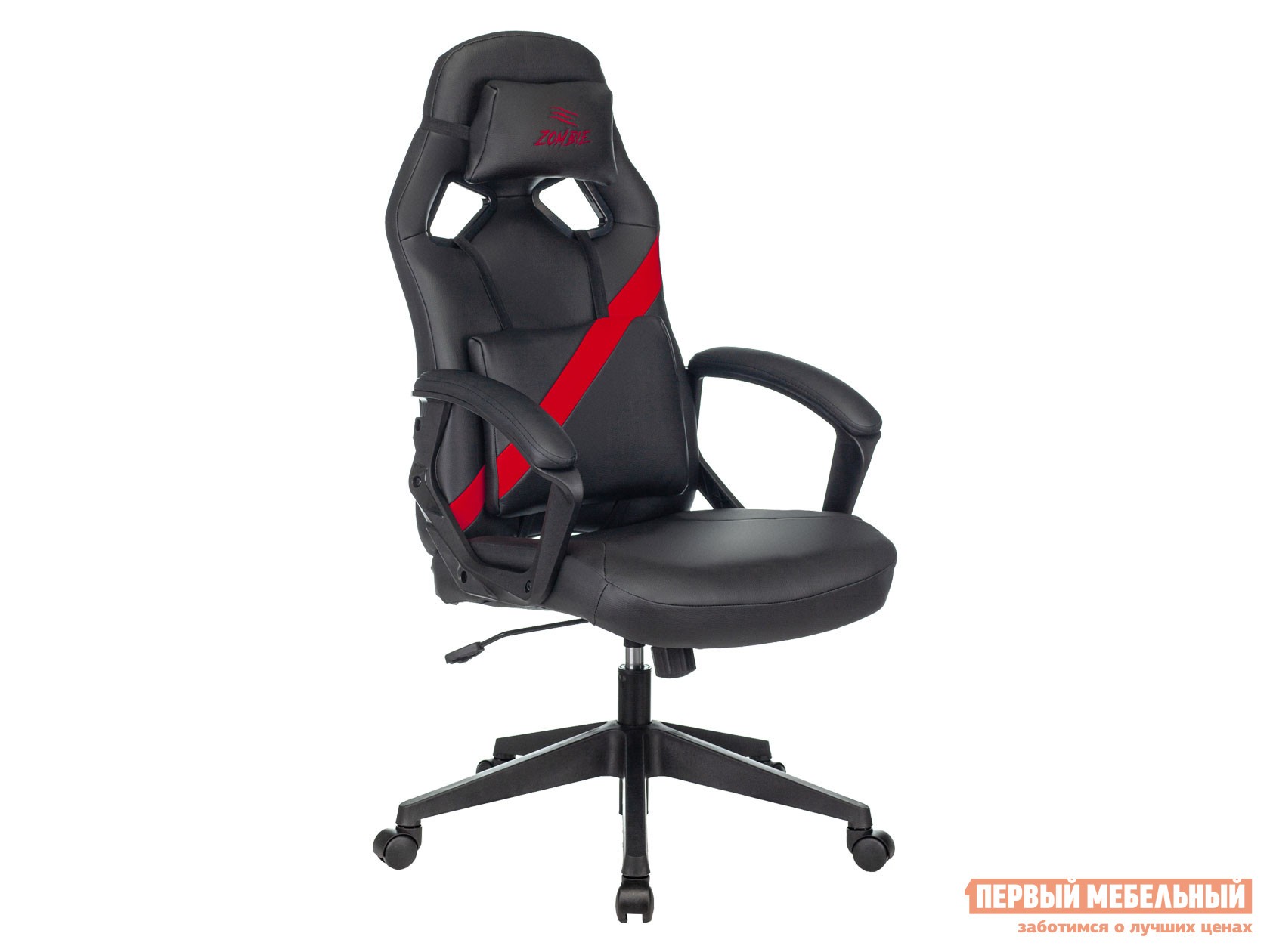 Игровое кресло  ZOMBIE DRIVER Черный, иск. кожа / Красный, иск. кожа