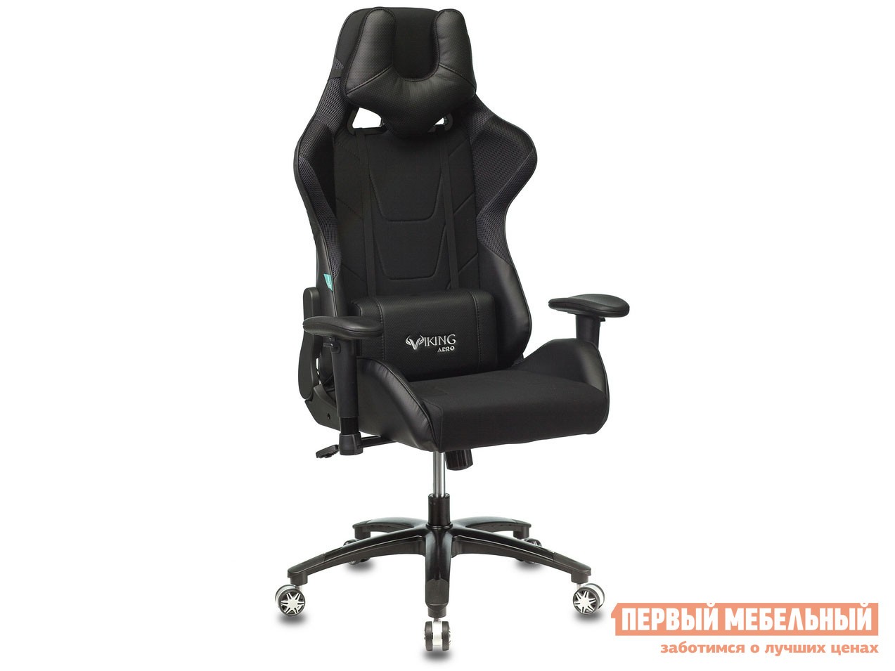 Игровое кресло  VIKING 4 AERO Черный, искусственная кожа/ткань