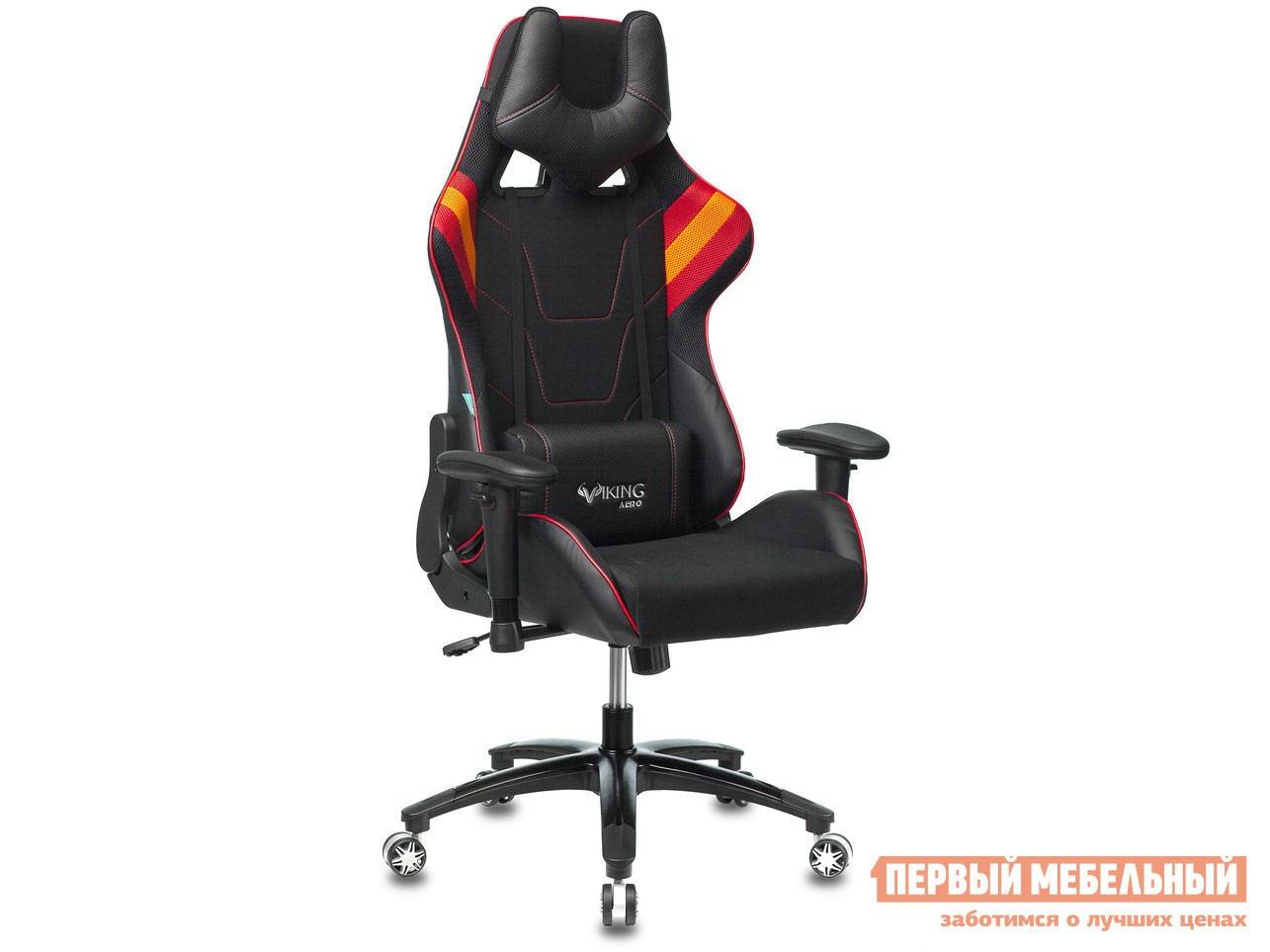Игровое кресло  VIKING 4 AERO Черный / Красный,искусственная кожа/ткань