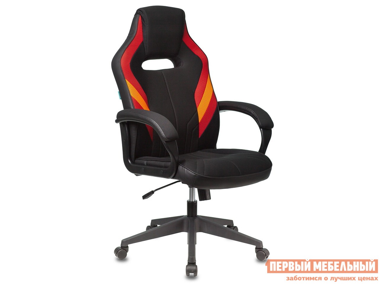 Игровое кресло  VIKING 3 AERO Красный, оранжевый / Черный иск. кожа, ткань