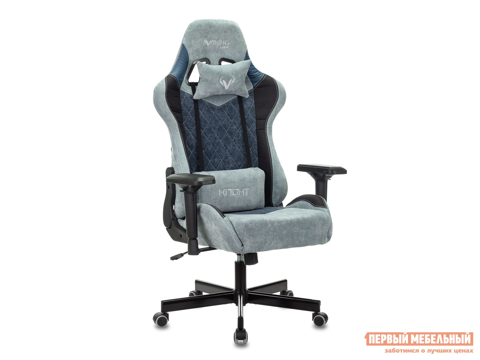 Игровое кресло  VIKING 7 KNIGHT Синий, ткань/экокожа