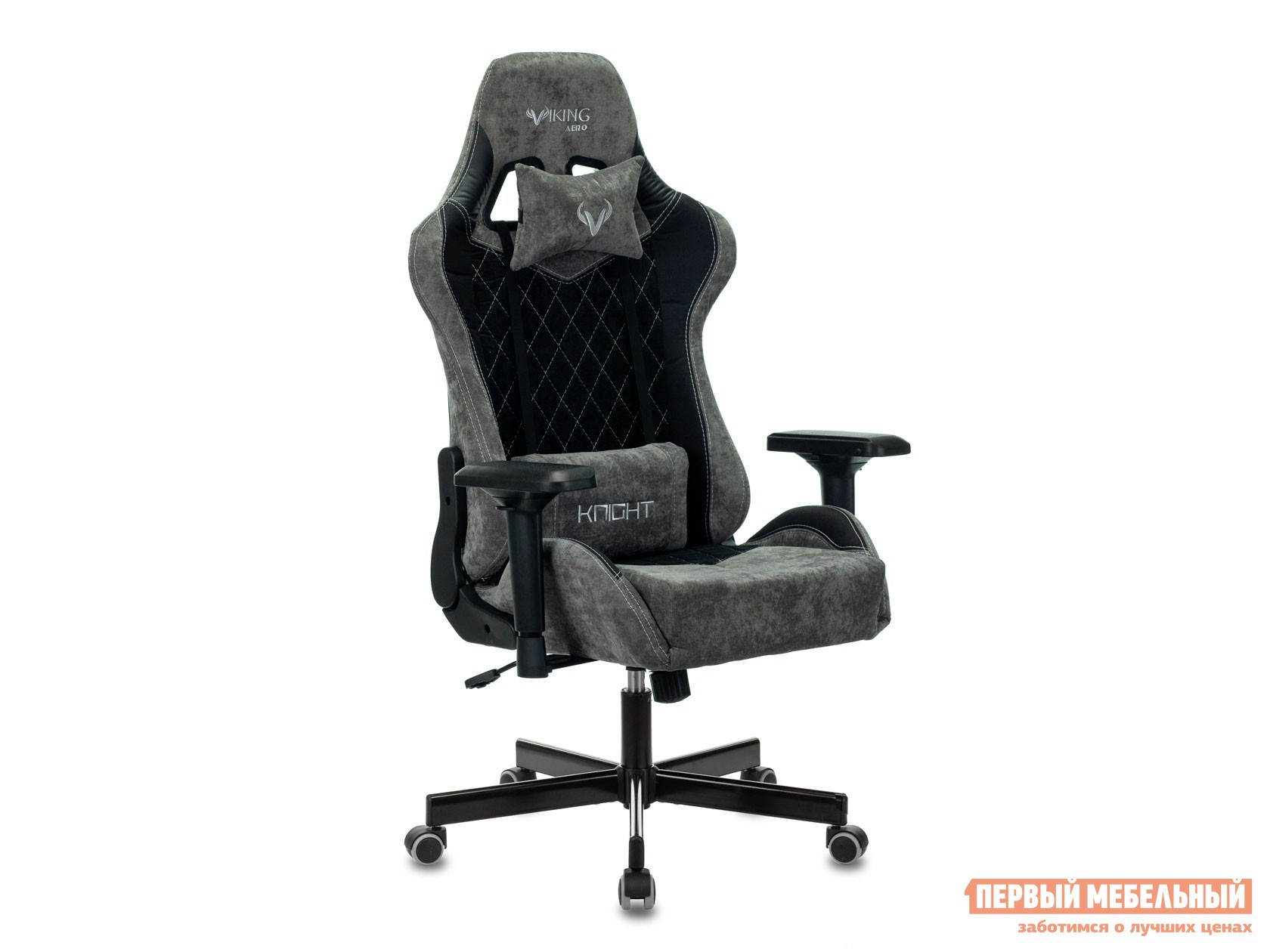 Игровое кресло  VIKING 7 KNIGHT Черный, ткань/экокожа