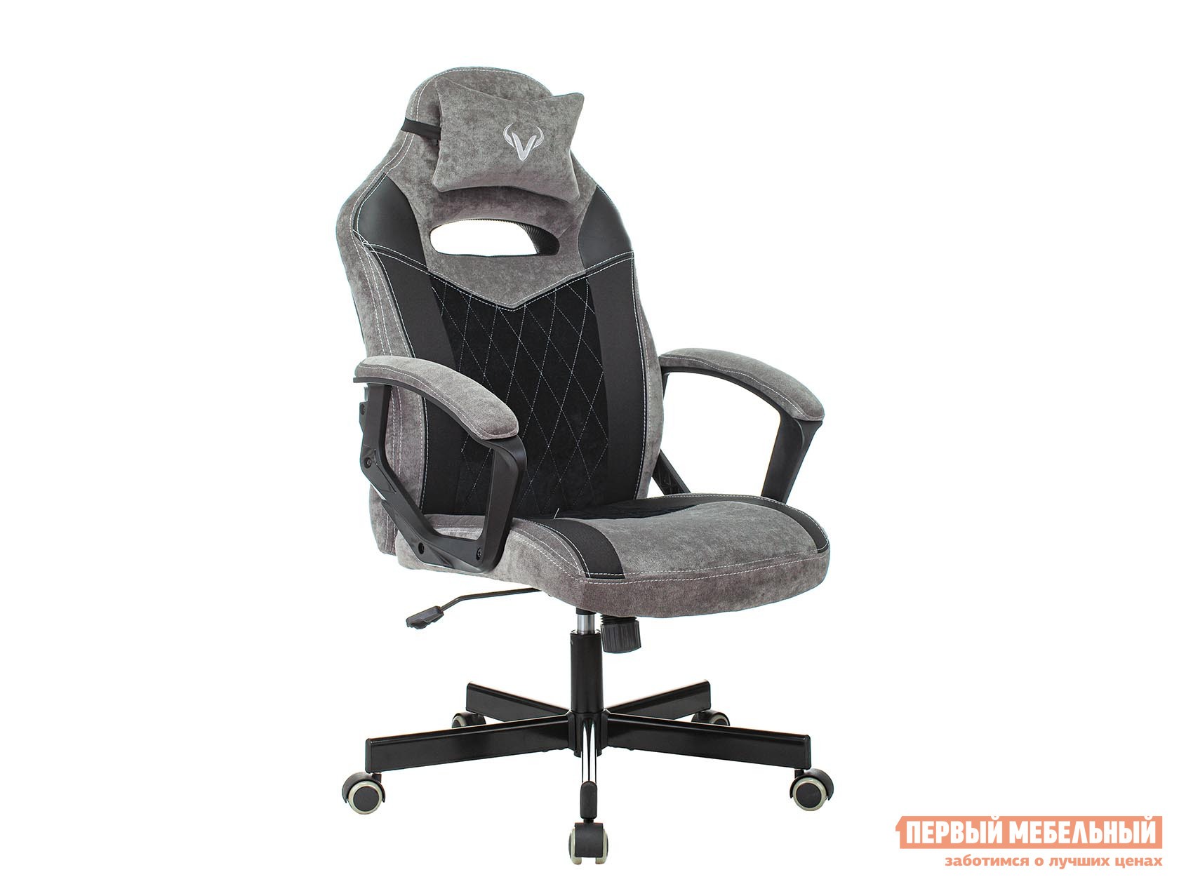 Игровое кресло  VIKING 6 KNIGHT Серый, ткань / Черный, ткань