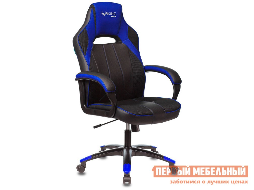 Игровое кресло  VIKING 2 AERO BL+BLUE черный / синий искусственная кожа
