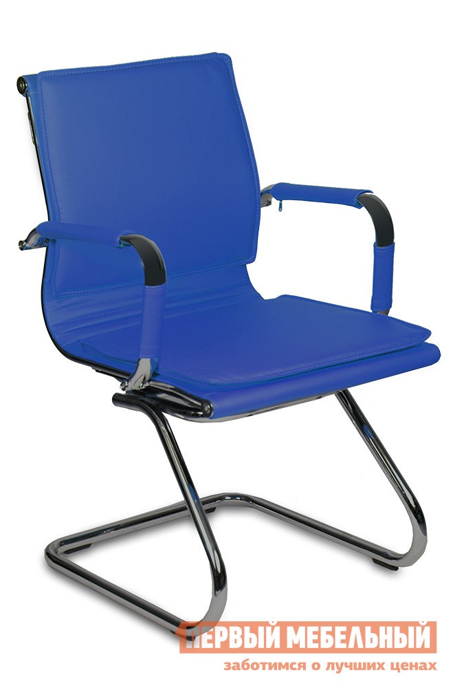 Офисный стул  CH-993-LOW-V Иск. кожа  синяя