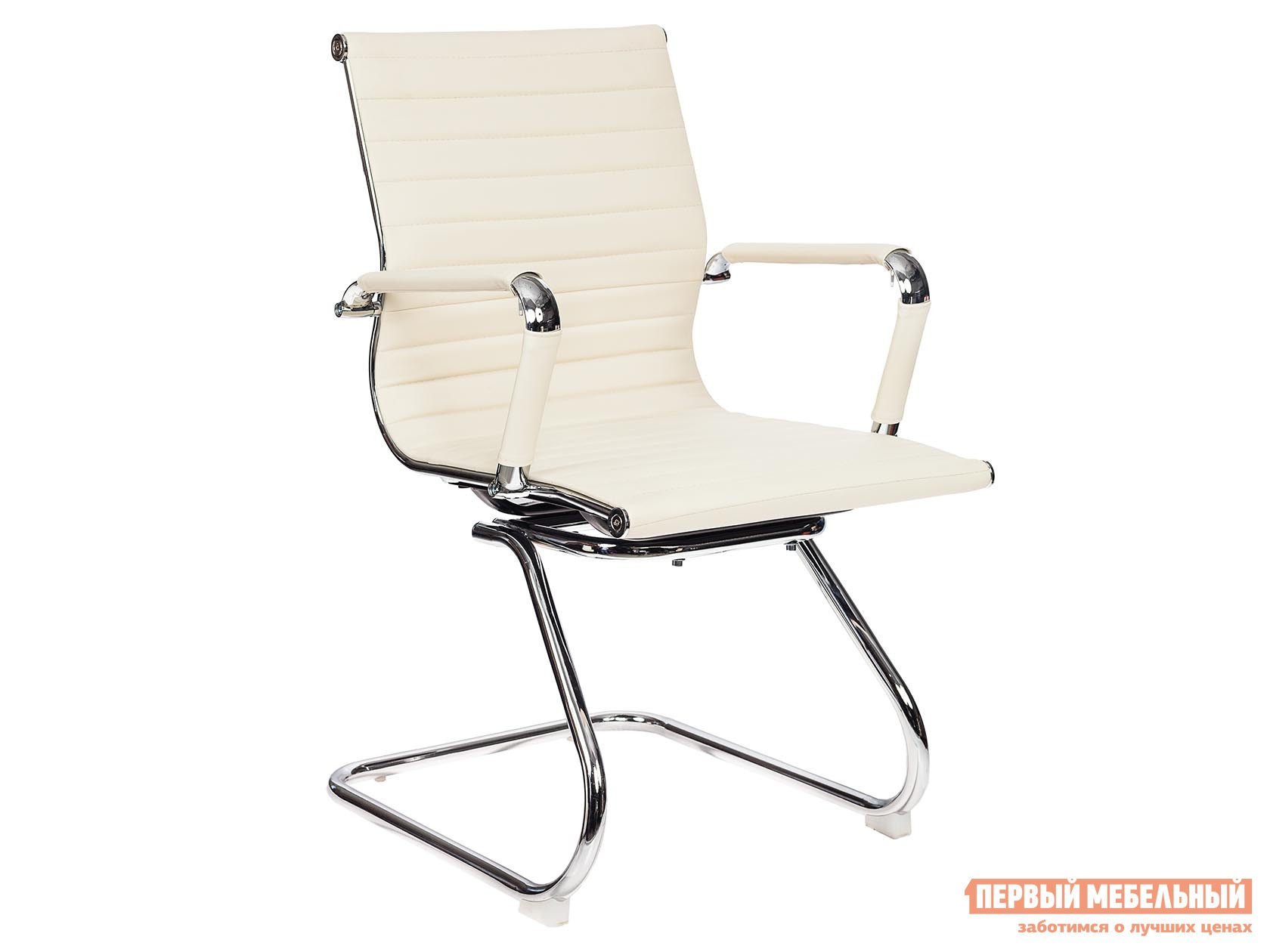 Офисный стул  CH-883-LOW-V Слоновая кость, экокожа