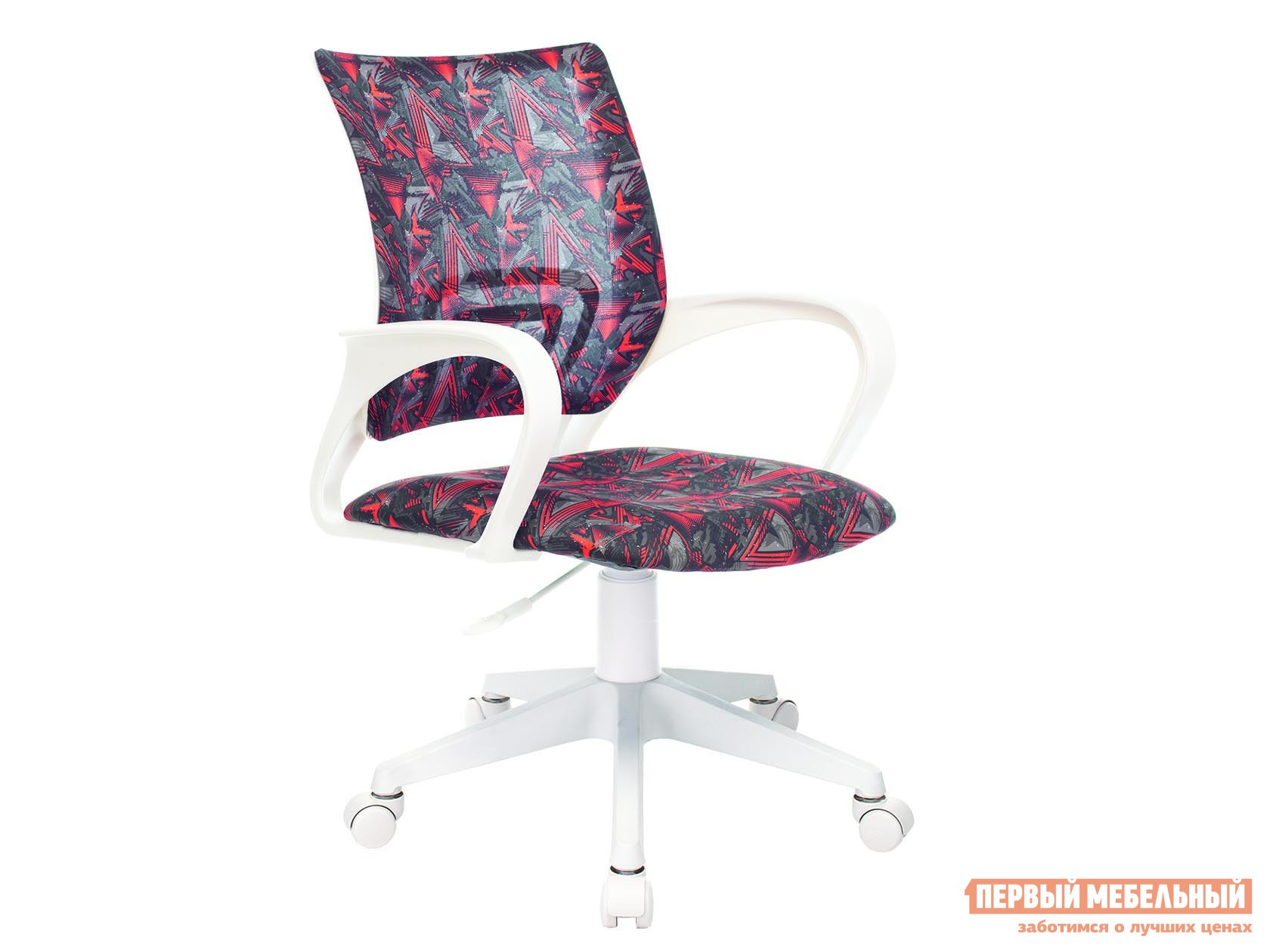 Детское компьютерное кресло  KD-W4 Черный / Красный, ткань