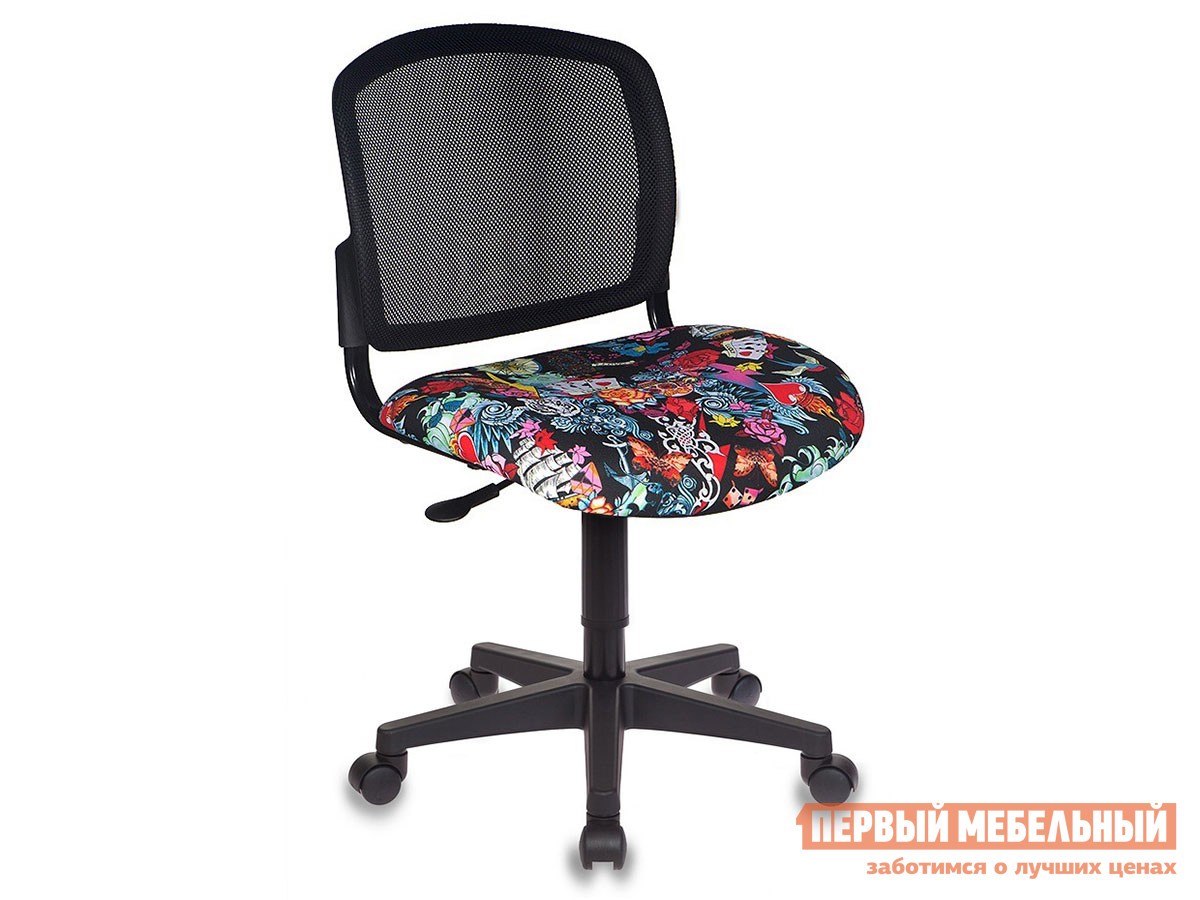 Детское компьютерное кресло  CH-296NX TATTOO / Спинка сетка черный