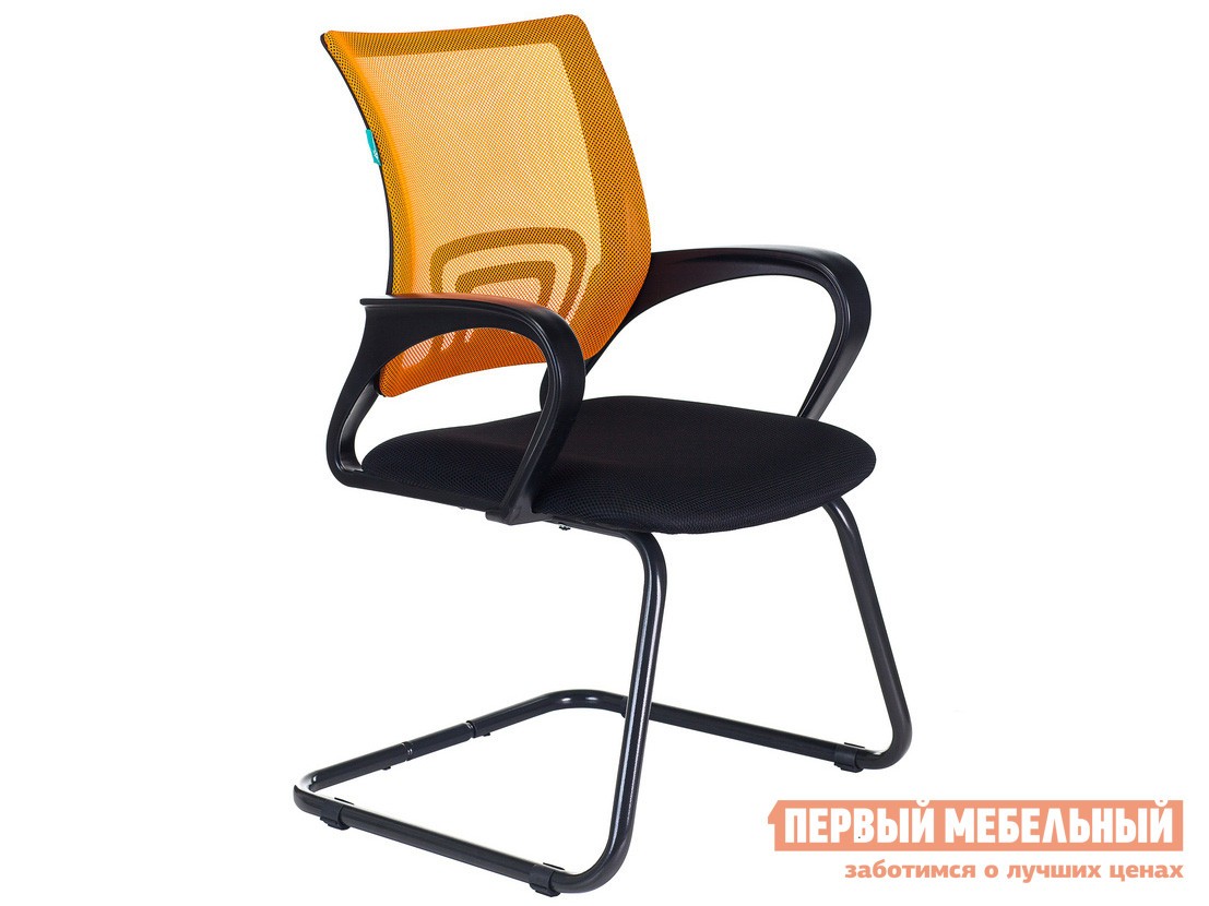 Офисный стул  CH-695N-AV TW-11 Черный, ткань / TW-38-3 Оранжевый, сетка