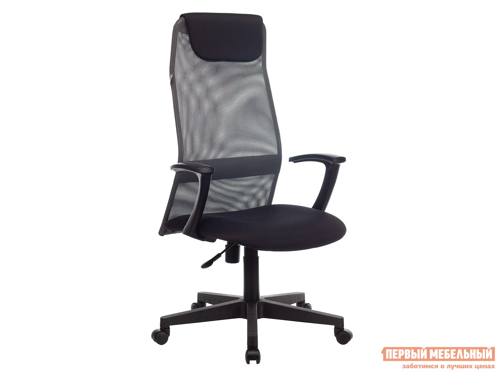 Кресло руководителя  KB-8 TW-04 Темно-серый, сетка / TW-12 Серый, сетка