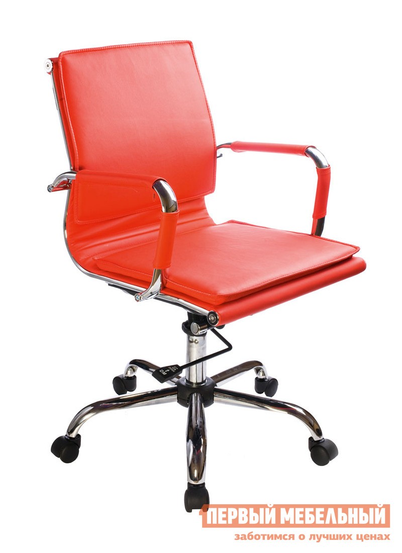 Кресло руководителя  CH-993-Low Красный, экокожа
