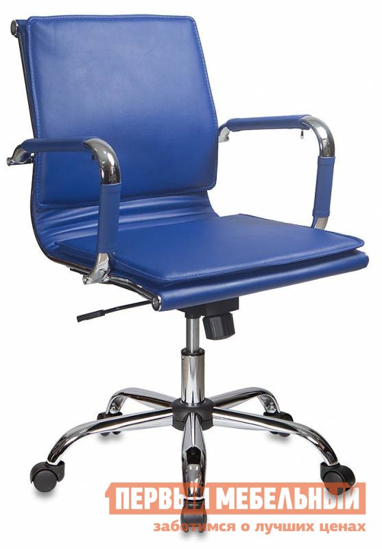 Кресло руководителя  CH-993-Low Иск. кожа  синяя