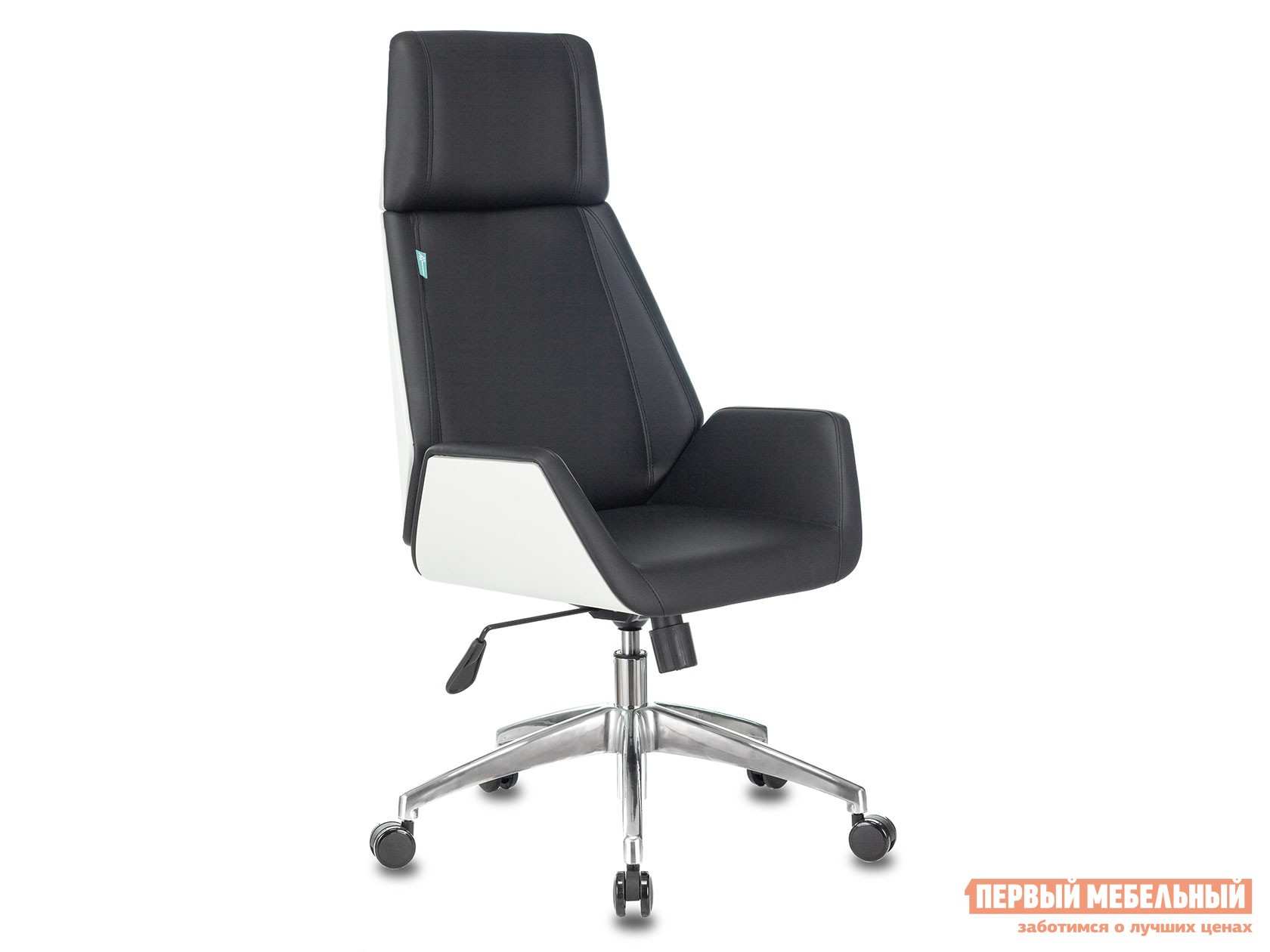 Кресло руководителя  OPTIMUM Черный иск. кожа / Белый пластик