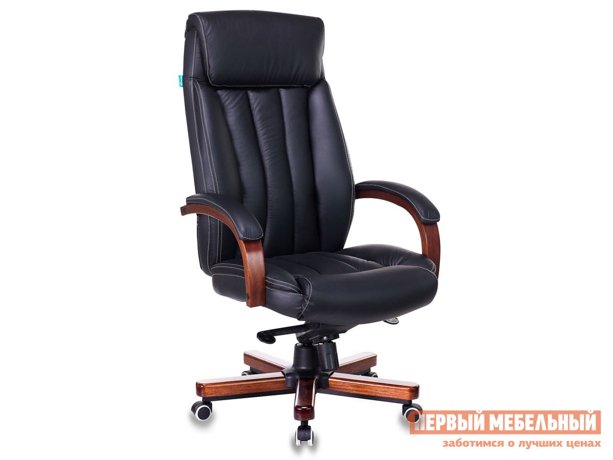 Кресло руководителя  T-9922WALNUT/BLACK Натуральная кожа BLACK
