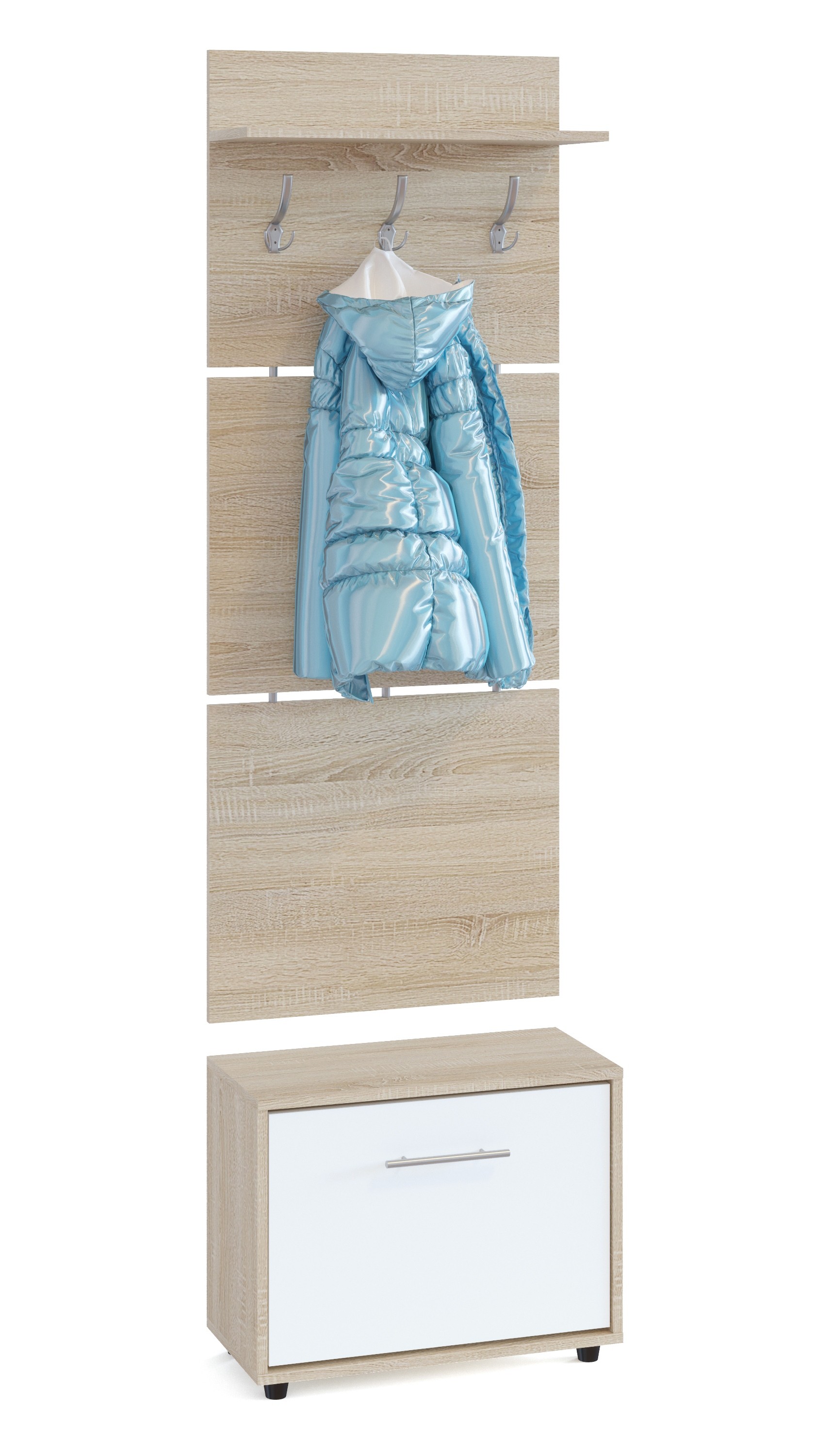 Прихожая  Моренго 1 Дуб Сонома / Белый