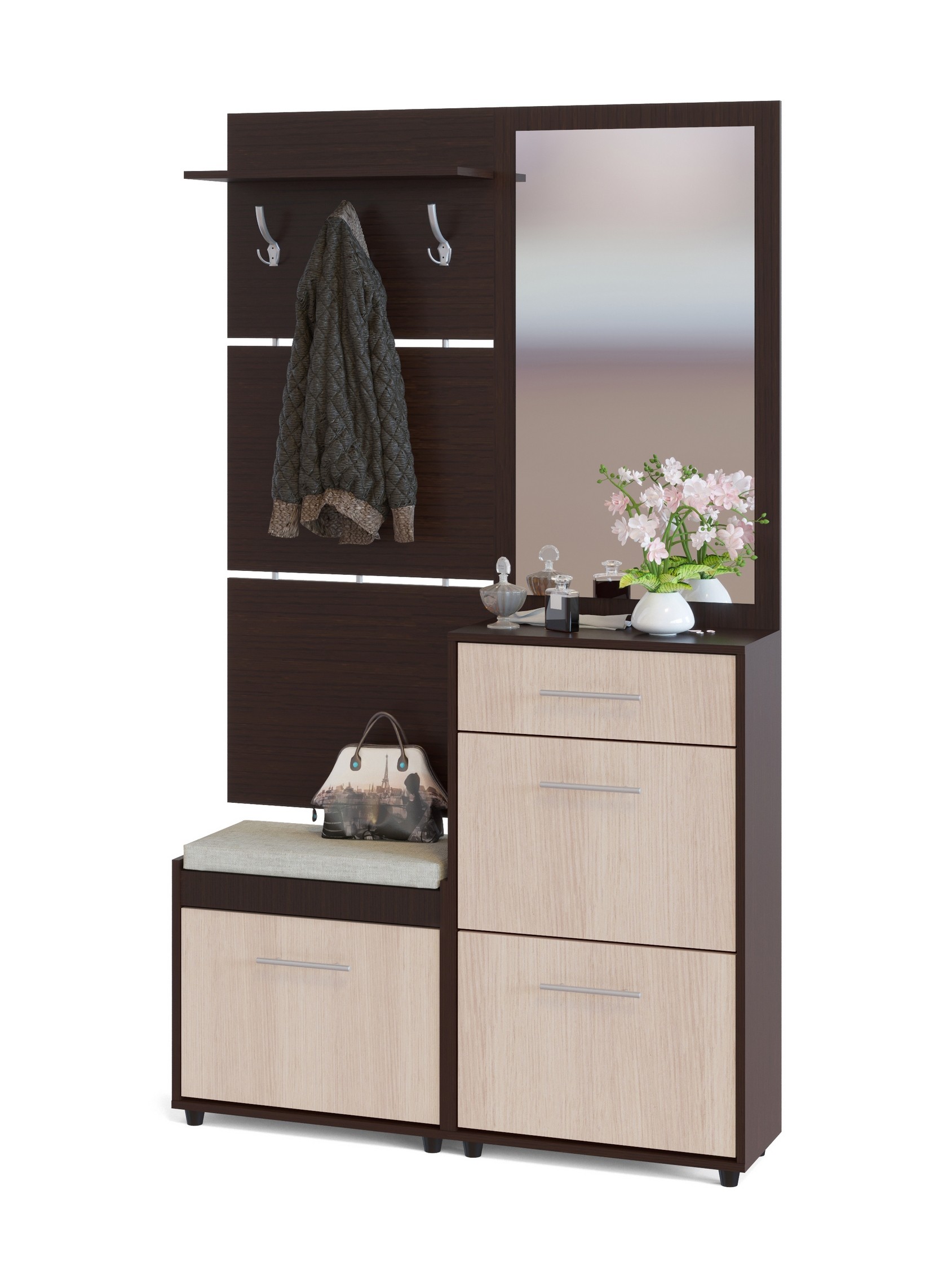 Прихожая  Моренго 48 Венге / Беленый дуб