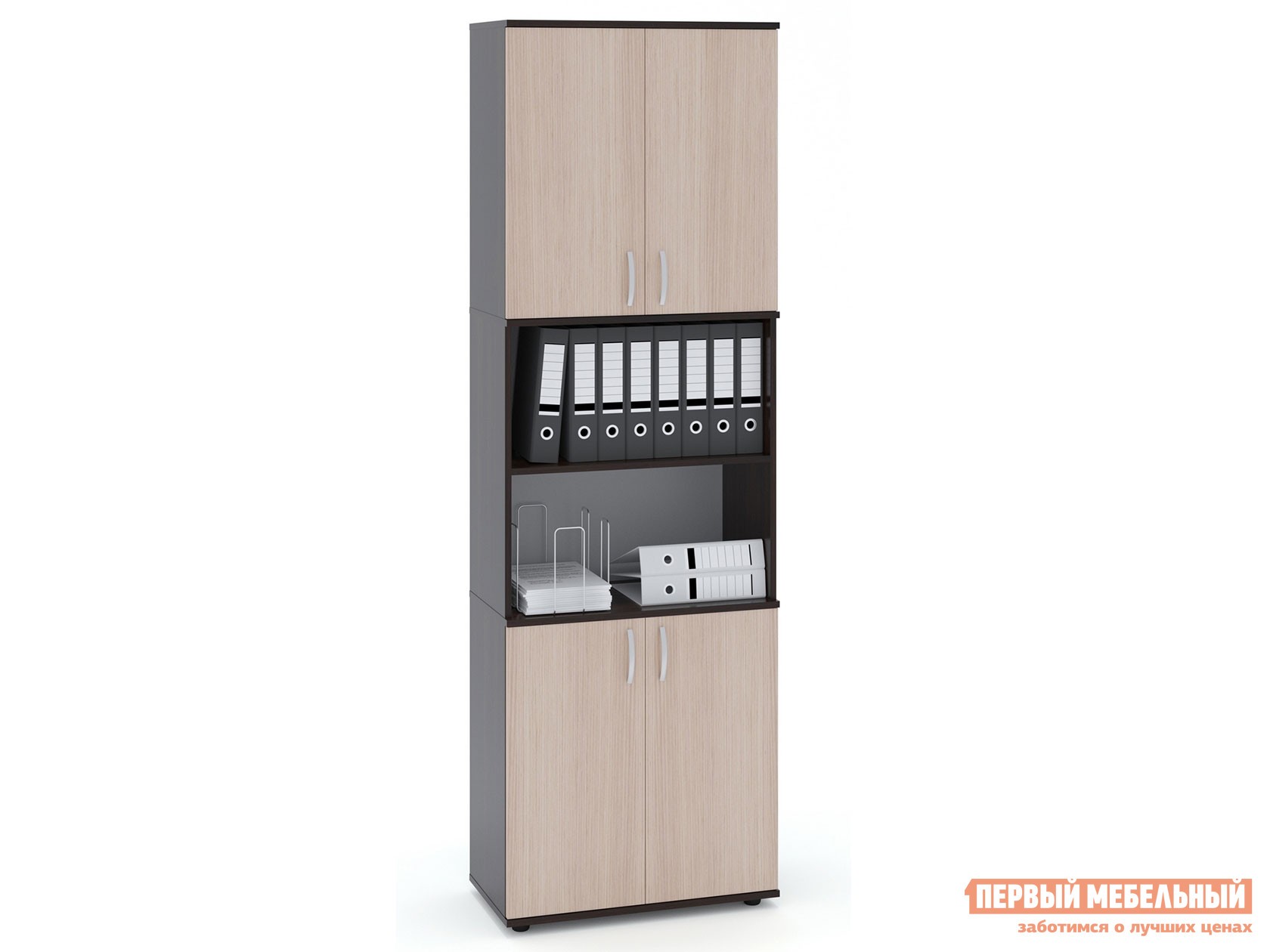 Стеллаж  ШУ-42 Венге / Беленый дуб