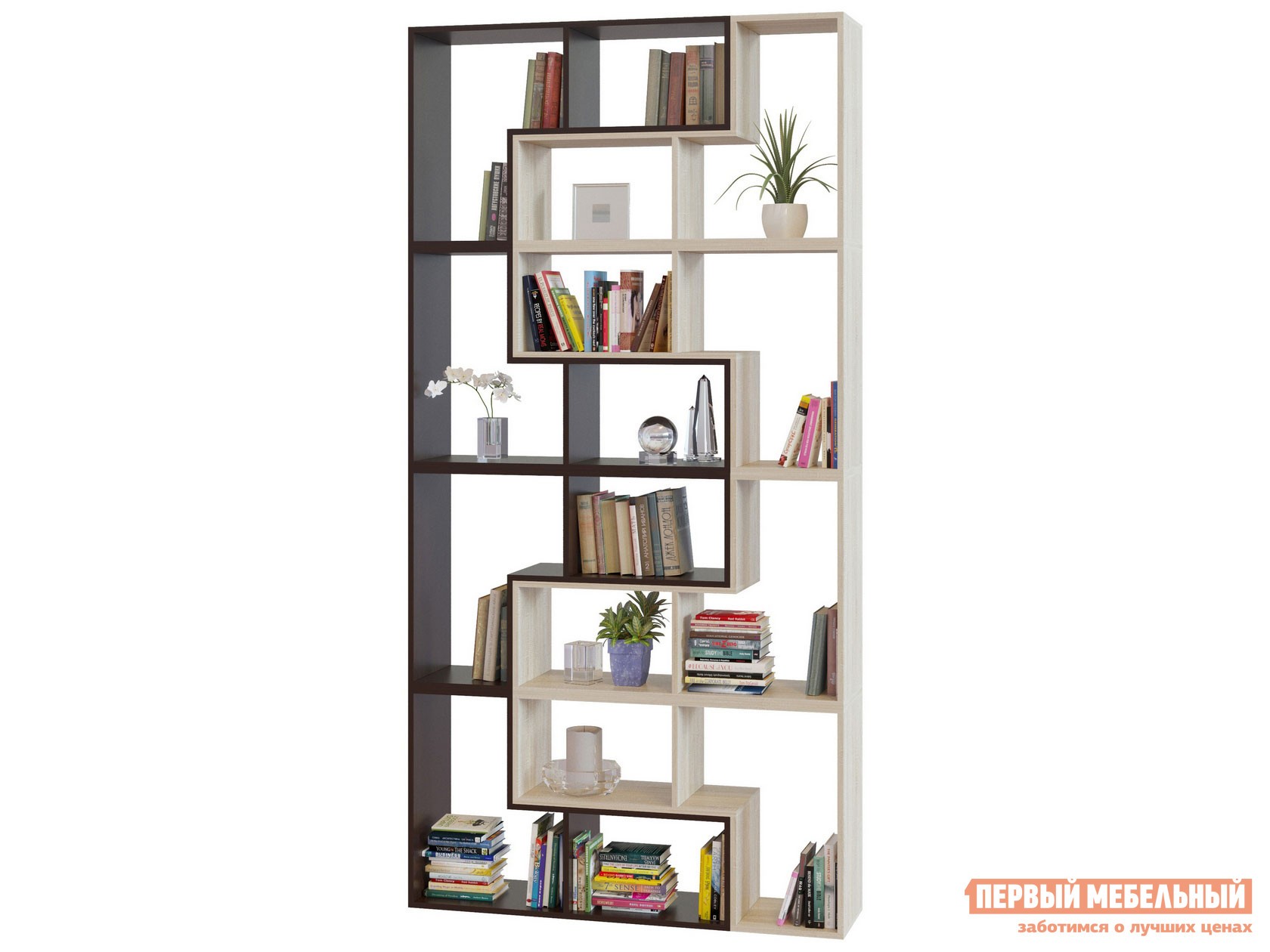 Стеллаж  ПК-9-8 Венге / Дуб сонома