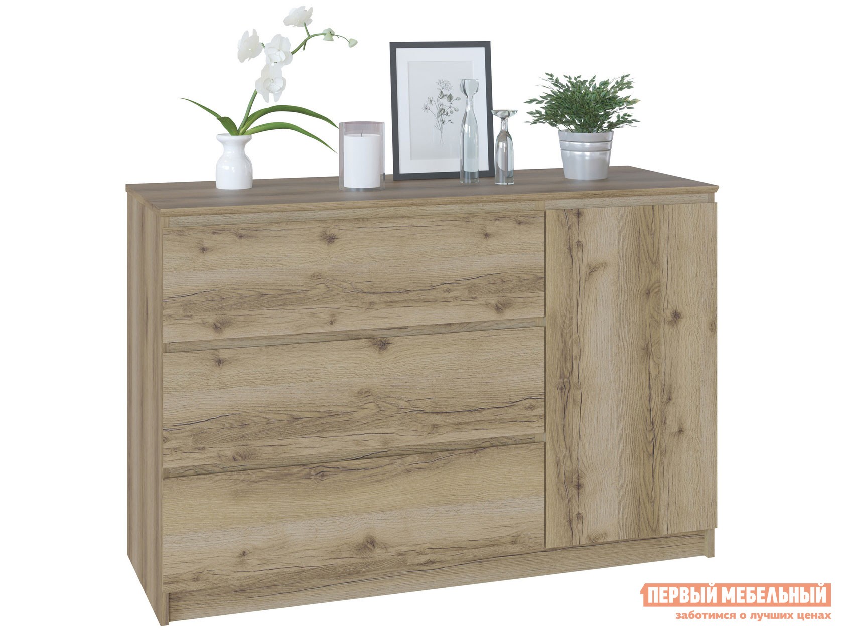 Комод  Вайт 3 Дуб Делано
