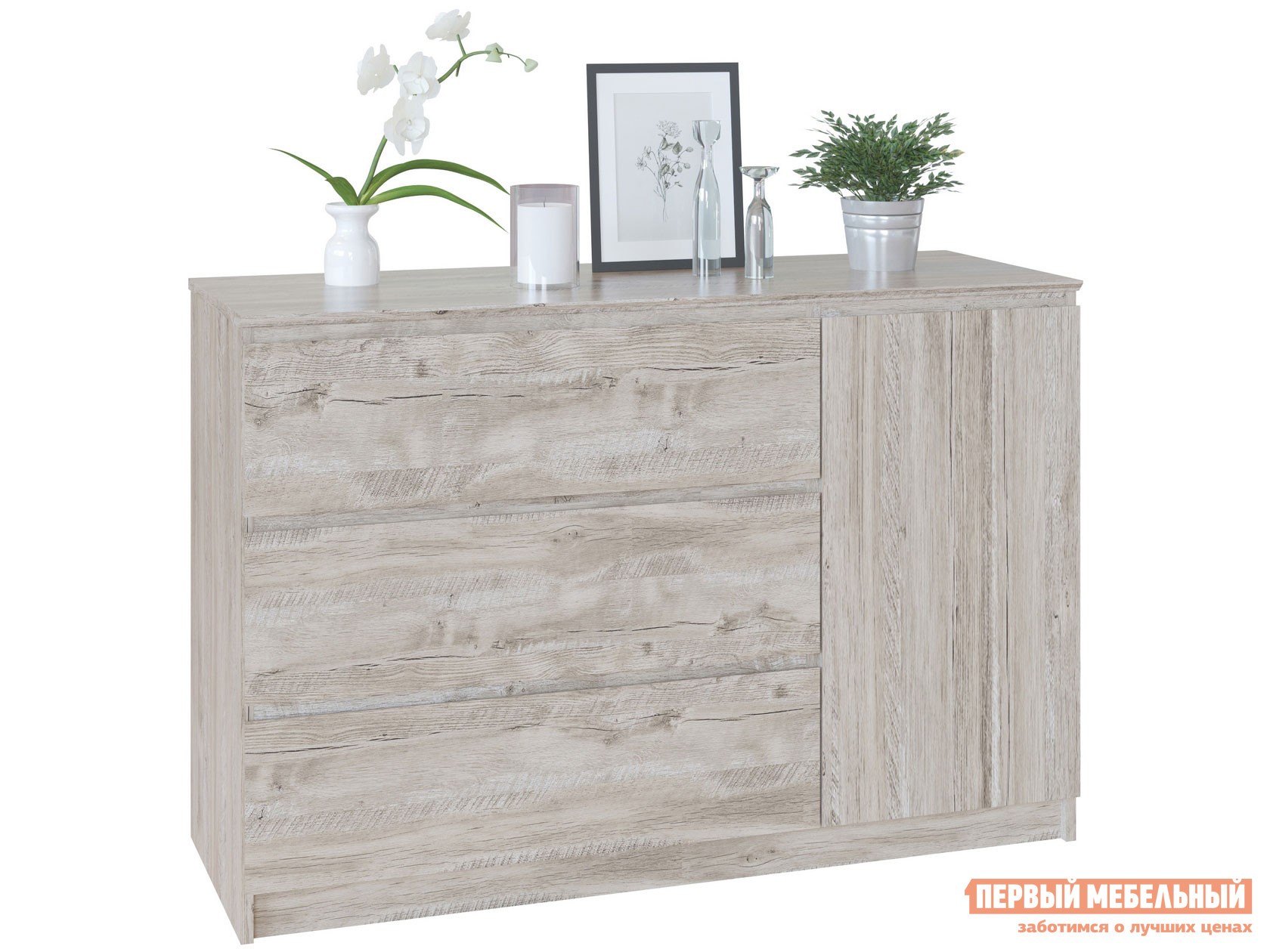 Комод  Вайт 3 Дуб Юкон