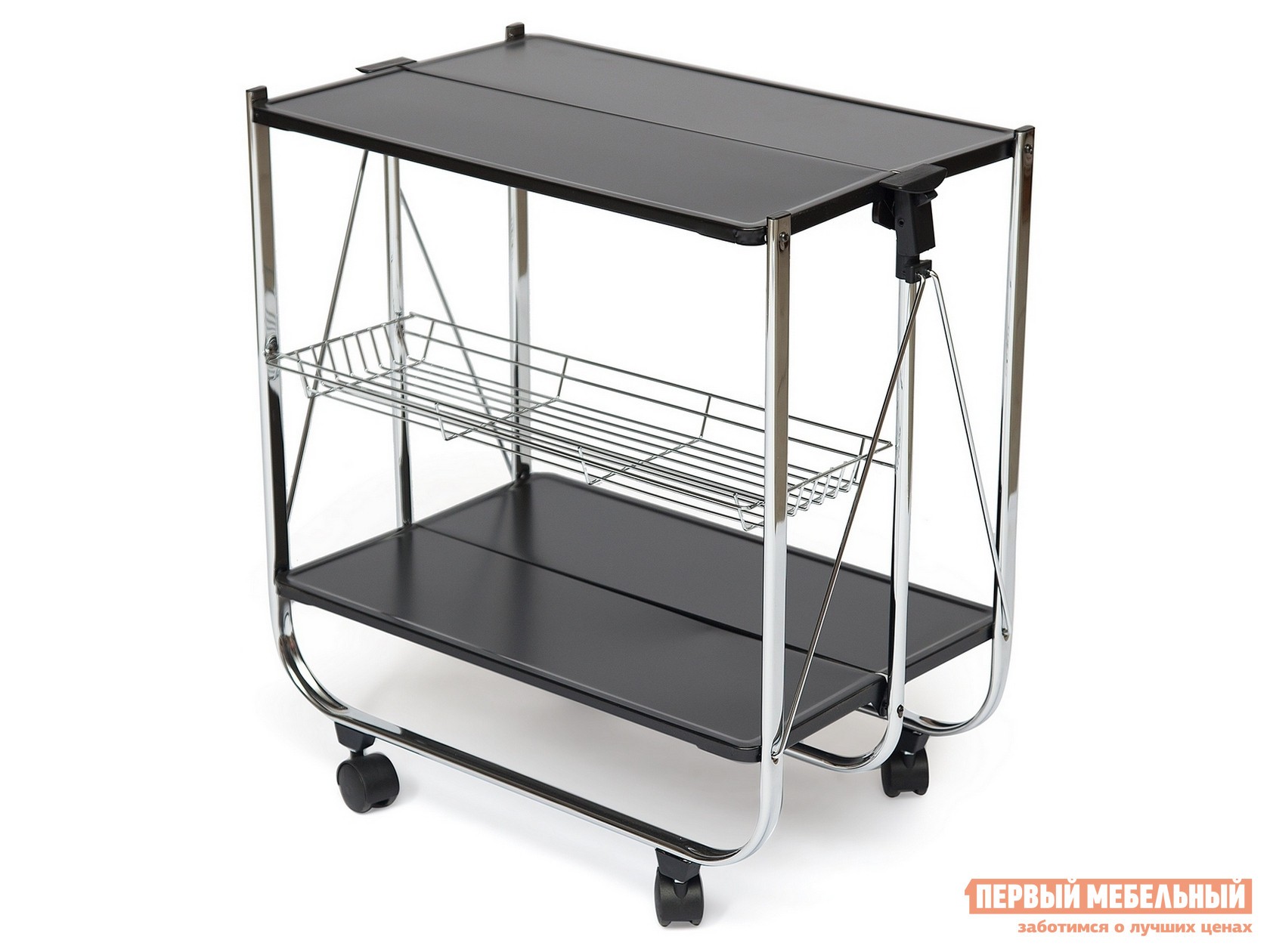 Сервировочный столик  SC-5119 Черный / Хром
