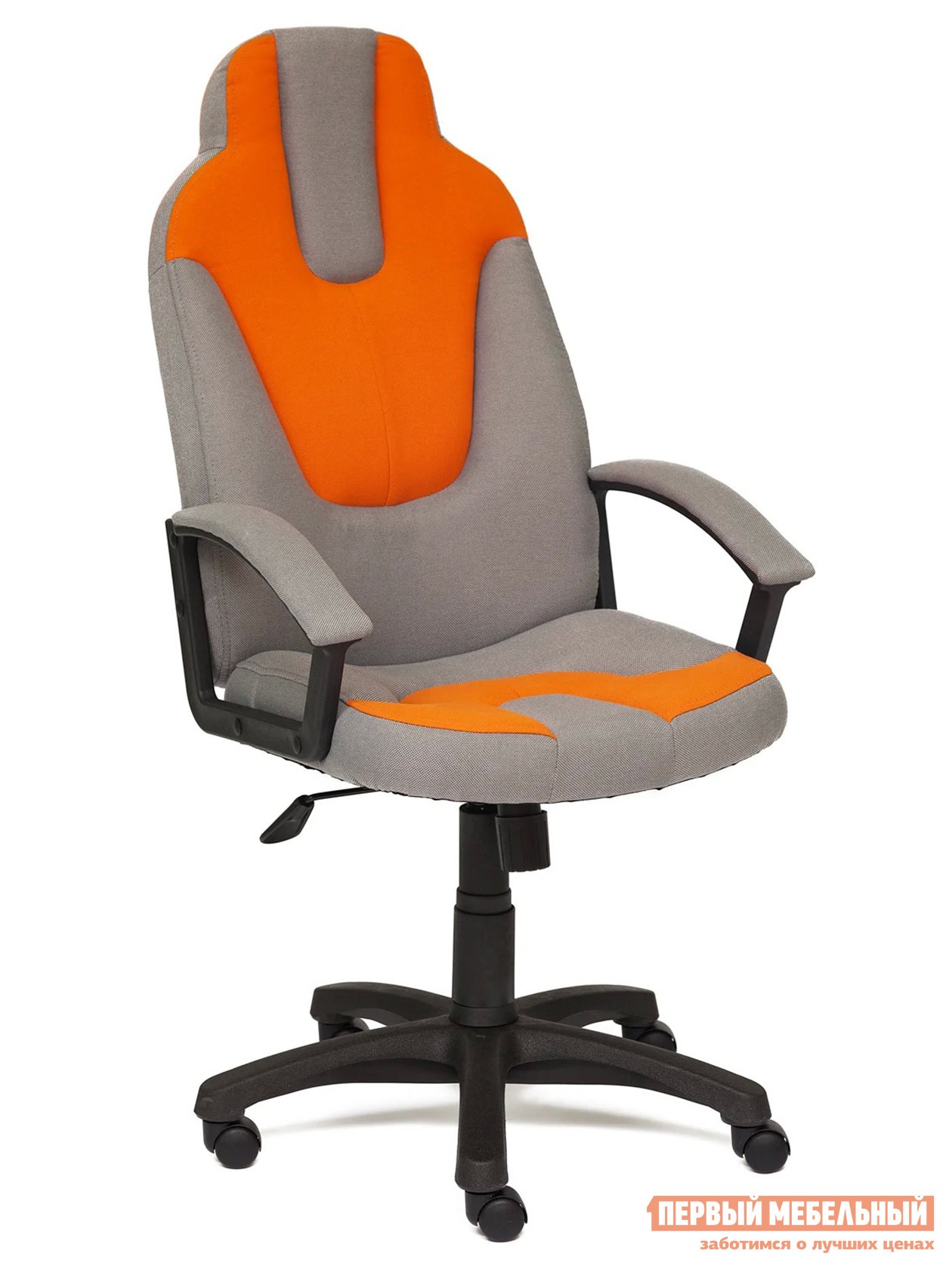 Игровое кресло  NEO (3) Ткань серая/оранжевая, С27/С23