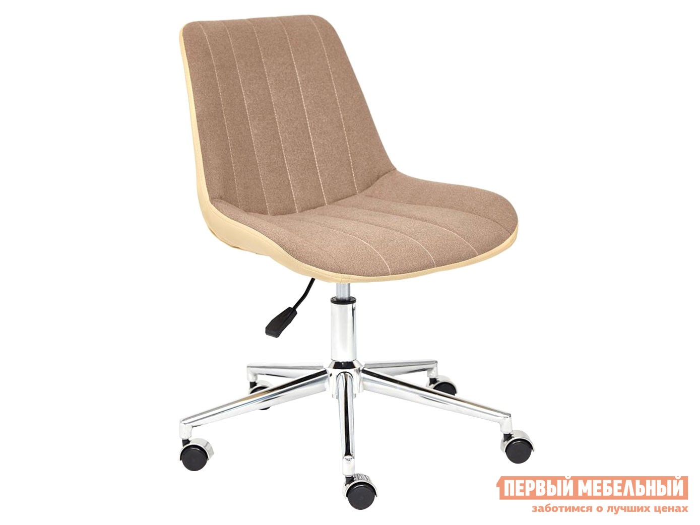 Офисное кресло  STYLE Коричневый, экошерсть / Бежевый, кожзам