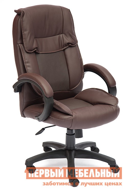 Кресло руководителя  OREON Коричневый с перфорацией, иск.кожа