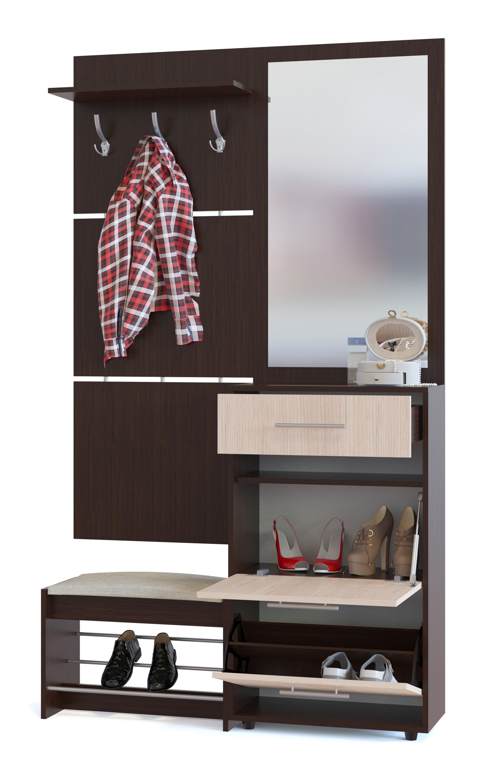 Прихожая  Моренго 22 Венге / Беленый дуб