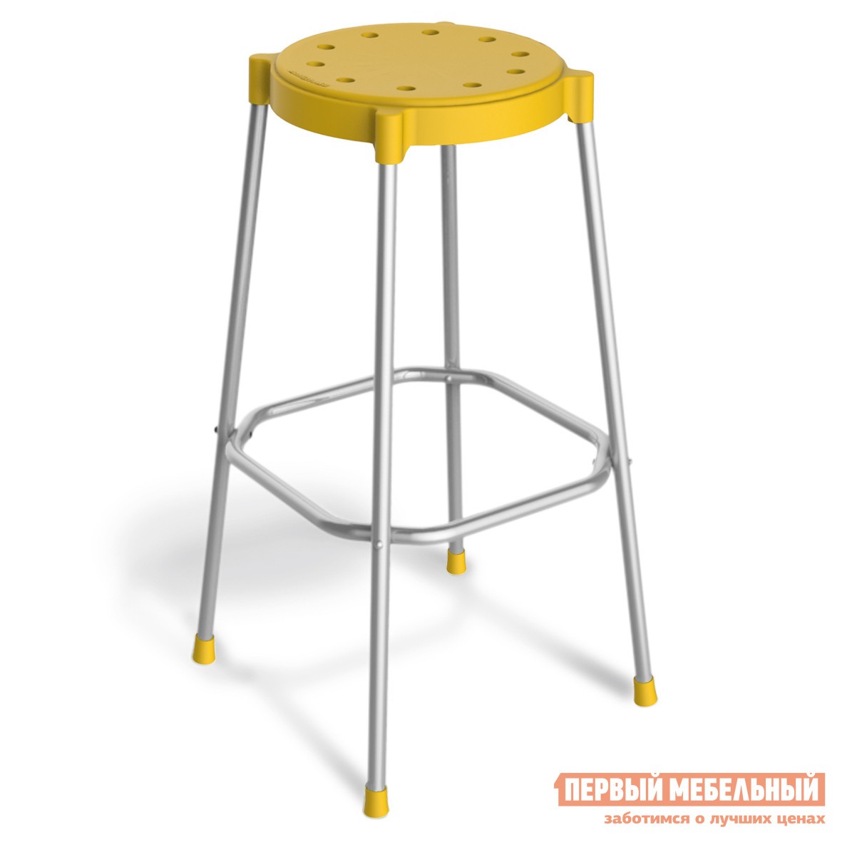 Барный стул  Энди Желтый / Хром лак