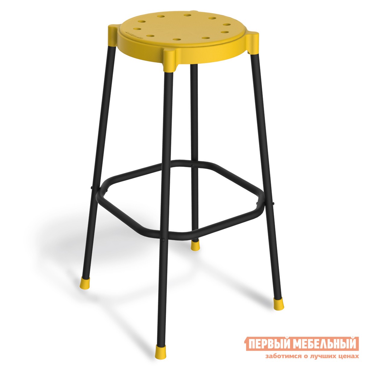 Барный стул  Энди Желтый / Черный муар