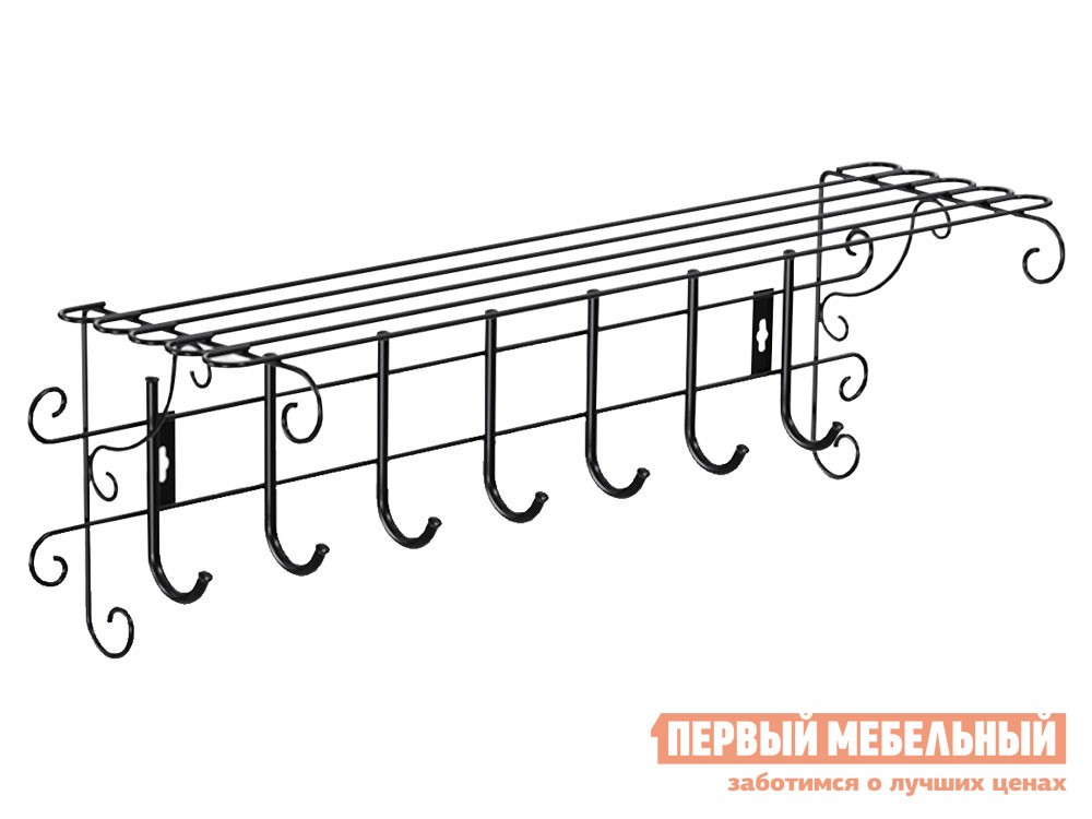 Настенная вешалка  Грация Черный, металл / Черный, пластик